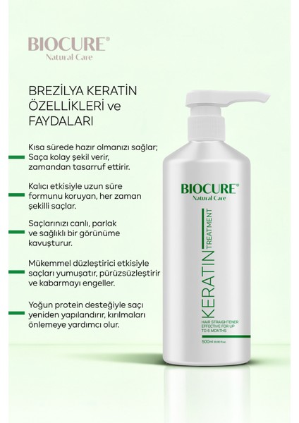 Kıvırcık Dalgalı ve Hacimli Saçlar Için Saç Düzleştirici Keratin Bakımı Brezilya Fönü 500ml x 2 adet fiyatları