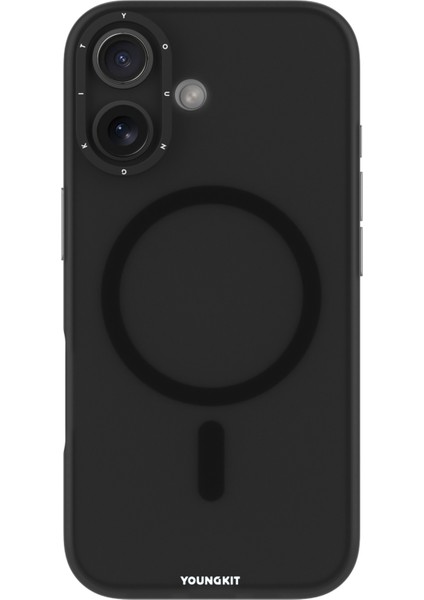 iPhone 17 Uyumlu Kılıf M-Safe Şarj Özellikli Youngkit Hidden Sand Serisi Kapak Siyah fiyatları