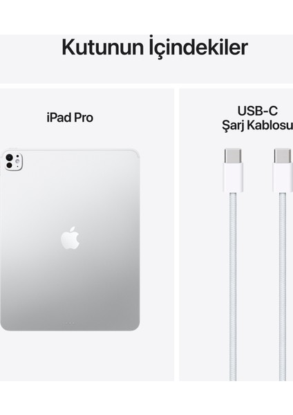 iPad Pro M5 Wi-Fi 1TB 13" Standart Cam - Gümüş MDYP4TU/A