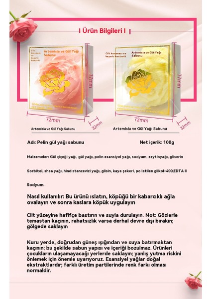 Çim Gül Yağı Sabunu, Bitkisel Kokulu Sabun, Vücut Sabunu, Saf El Yapımı Yağlı Sabun (Yurt Dışından) indirimleri