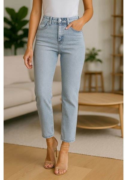 Kadın Yüksek Bel Soho Boyfriend Jean C599 indirimleri