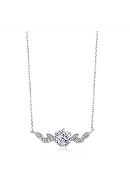 Kadın Gümüş Tektaş Kolye – 925 Ayar Işıltılı Kanatlar Tasarım, Özel Hediye Paketli