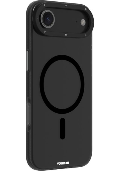 iPhone 17 Air Uyumlu Kılıf M-Safe Şarj Özellikli Youngkit Hidden Sand Serisi Kapak Siyah fiyatları