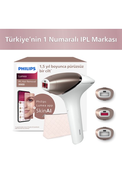 Lumea BRI953/01 IPL Lazer Epilasyon Cihazı – 450.000 Atım, 3 Başlık, Kablolu/Kablosuz