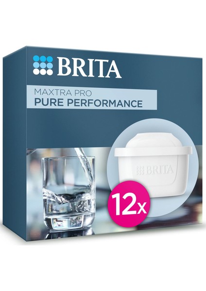 MAXTRA PRO Pure Performance Yedek Su Arıtma Filtresi, 12’li