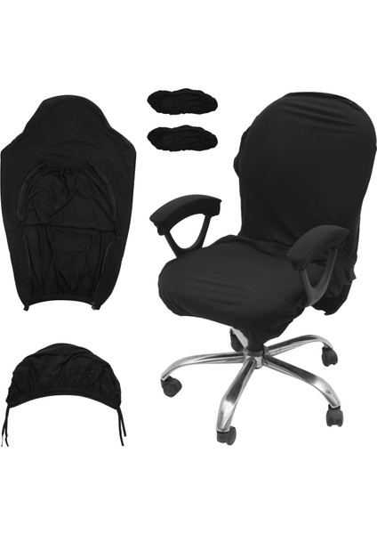 Elastik Elektrikli Oyun Sandalye Ev Ofisi Internet Kafe Dönen Armola Streç Sandalye Kılıfları (Siyah) Kapsar (Yurt Dışından) fiyatları