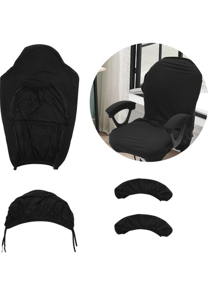 Elastik Elektrikli Oyun Sandalye Ev Ofisi Internet Kafe Dönen Armola Streç Sandalye Kılıfları (Siyah) Kapsar (Yurt Dışından) modelleri