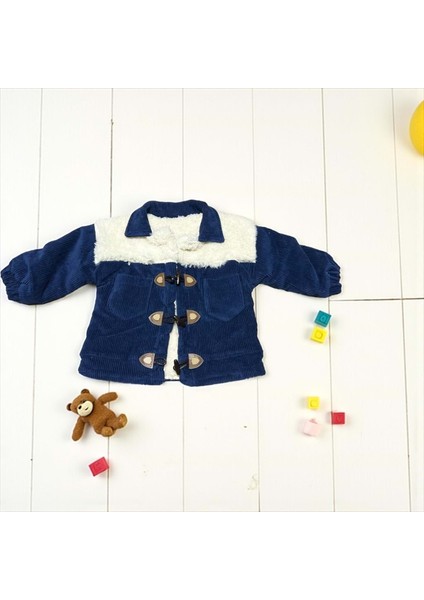 Kadife Peluşlu Mont - Lacivert - 9 Ay Lacivert