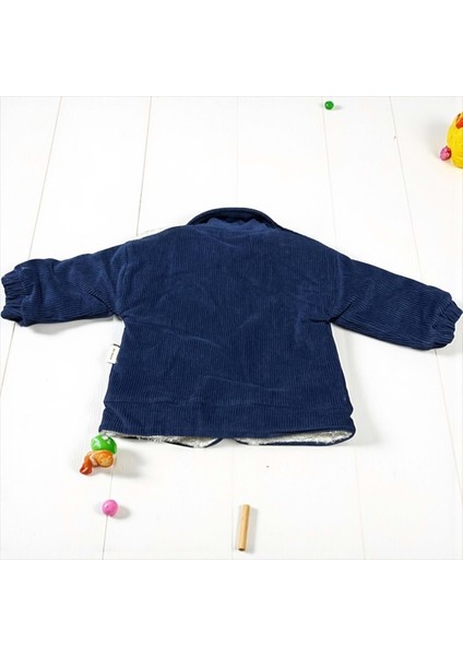 Kadife Peluşlu Mont - Lacivert - 9 Ay Lacivert modelleri