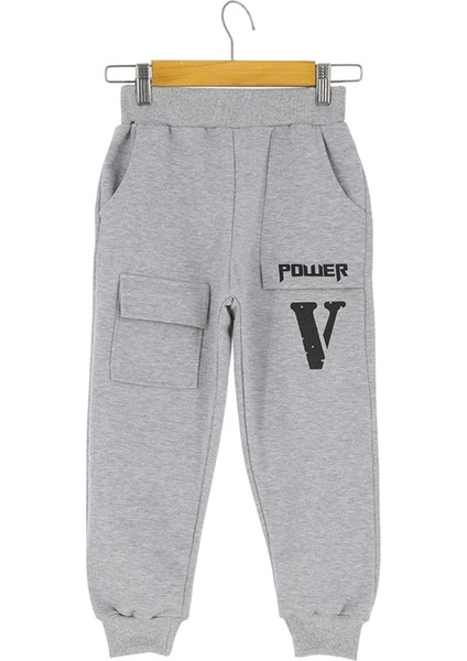 Power Baskılı Iki Iplik Şardonsuz Eşofman Alt - Atabay - ATA30726.0 - Gri - 2 - 3 Yaş - ATA30726.0-GRI-2 - 3 Yaş Gri