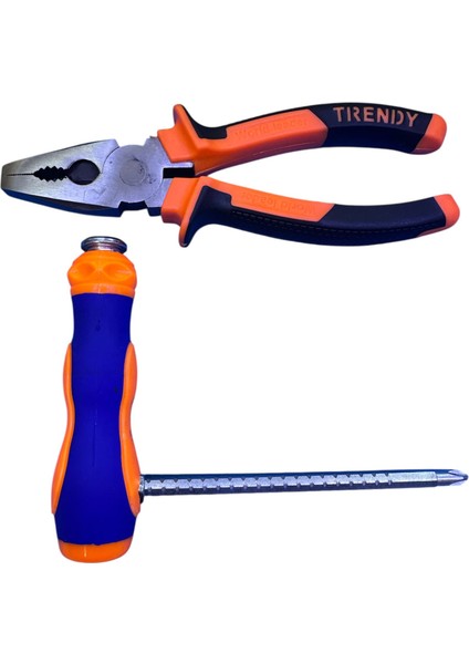 Profesyonel Pense Çok Amaçlı Çift Uçlu Tornavida Seti | Yıldız & Düz Uç | Ergonomik Sap fırsatları