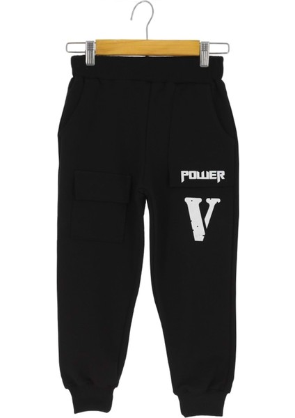 Power Baskılı Iki Iplik Şardonsuz Eşofman Alt - Atabay - ATA30726.0 - Siyah - 4 - 5 Yaş - ATA30726.0-SIYAH-4 - 5 Yaş Siyah