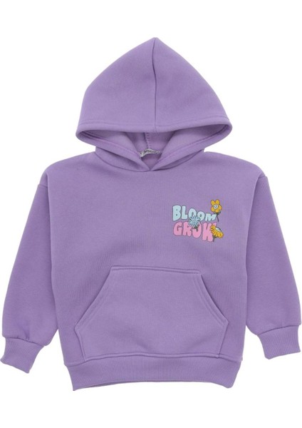 Arka BL0OM Grow Baskılı Üç Iplik Sweatshırt - Lila - 3 - 4 Yaş - ATA30369.0-LILA-3 - 4 Yaş Lila