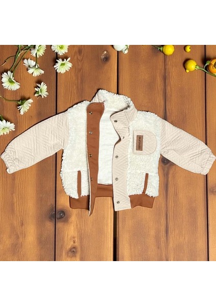 Peluşlu Kapitone Mont - Bej - 9 Ay Bej fiyatları