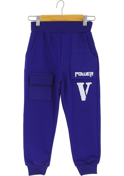 Power Baskılı Iki Iplik Şardonsuz Eşofman Alt - Atabay - ATA30726.0 - Saks - 3 - 4 Yaş - ATA30726.0-SAKS-3 - 4 Yaş Saks