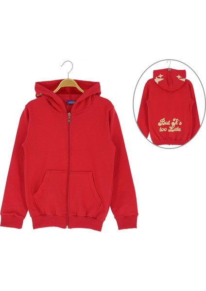 Arka Baskılı Kapüşonlu Iki Iplik Fermuarlı Sweatshırt - Kırmızı - 5 Yaş - ATA30677.0-KIRMIZI-5 Yaş Kırmızı fiyatları