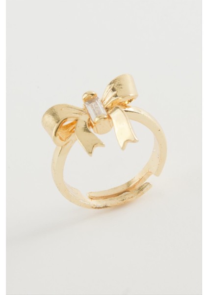 Msa-Shop Fiyong Taşlı Yüzük-Gümüş Rengi