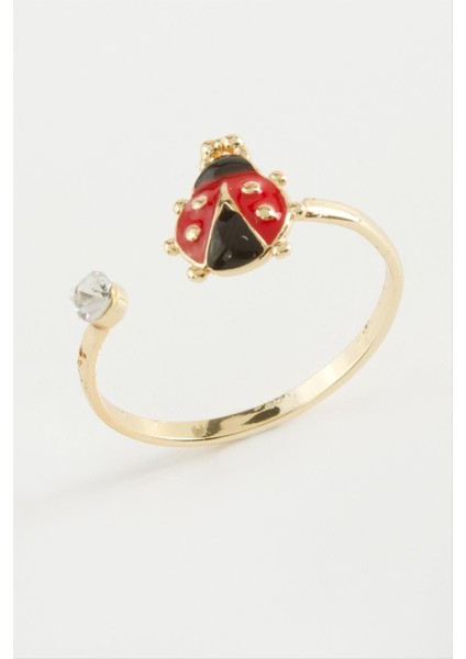 Msa-Shop Uğur Böceği Mineli Taşlı Yüzük-Sarı fiyatları