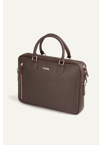 Unisex Vegan Deri Laptop Bölmeli 15,6 Inç Dik Fermuarlı Evrak Çantası indirimleri