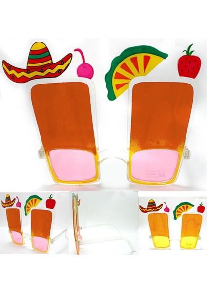 Allzey Sombrero Hawaii Fiesta Meyve Figürlü Yaza Merhaba Gözlük