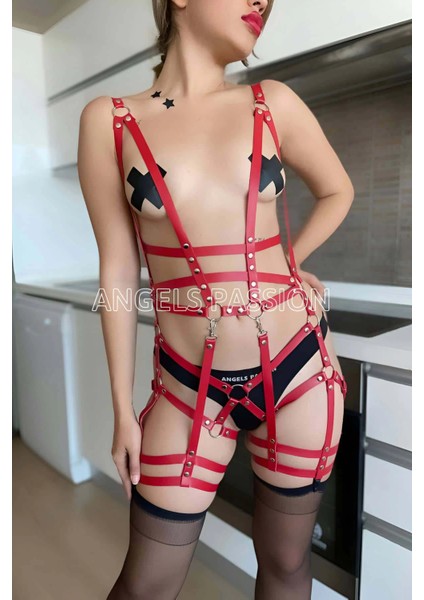 Deri, Full Body Harness Takım, Fantazi Deri Iç Giyim - APFT502 fiyatları
