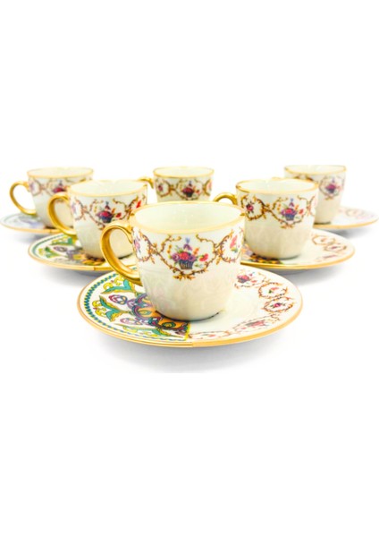 Iki Desenli Verde 6’lı Kahve Takımı fırsatları