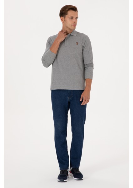 Erkek Gri Melanj Sweatshirt 50313772-VR086 fırsatları