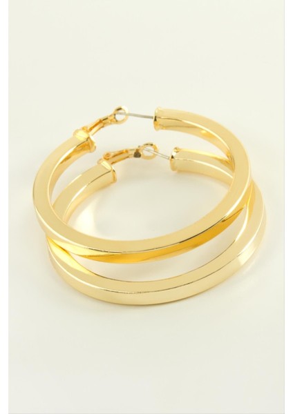 Msa-Shop Ezme Halka Küpe 4,5 Cm-Sarı fiyatları