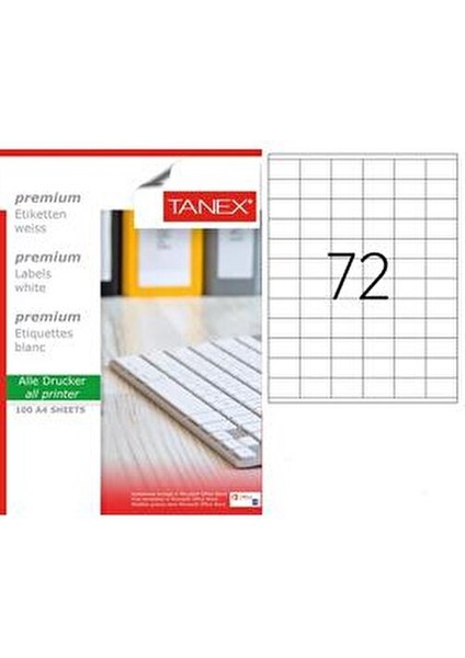 Tw-2272 Laser Etiket 35x23,3 mm 100 Adet Renkli Etiketleme İçin İdeal modelleri