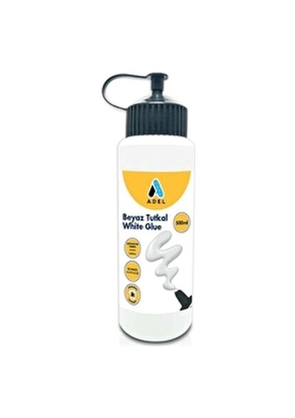 Beyaz Tutkal 500 ml Yıkanabilir Su Bazlı Yapıştırıcı Şişe Renkli Kapaklı fiyatları