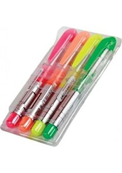 Fosforlu Kalem Seti 4 Renkli Canlı Kalemler 4 Adet Kırtasiye Araç Gereçleri modelleri