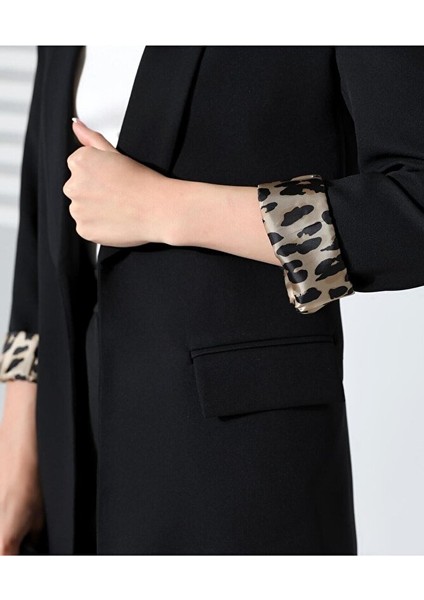 Kadın Normal Kalıp Içi Leopar Desem Hürrem Blazer Ceket fırsatları