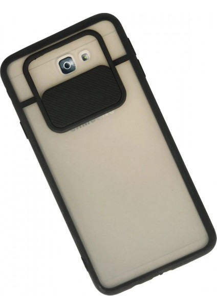 Samsung Galaxy J7 Prime Kılıf Palm Buzlu Kamera Sürgülü Silikon - Siyah fiyatları