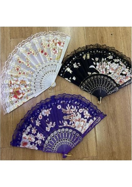 Yelpaze Plastik Karışık Renk 12 Adet