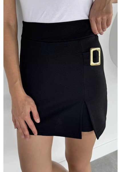 Kadın Gold Toka Detaylı Mini Şort Etek P-00018437 fiyatları