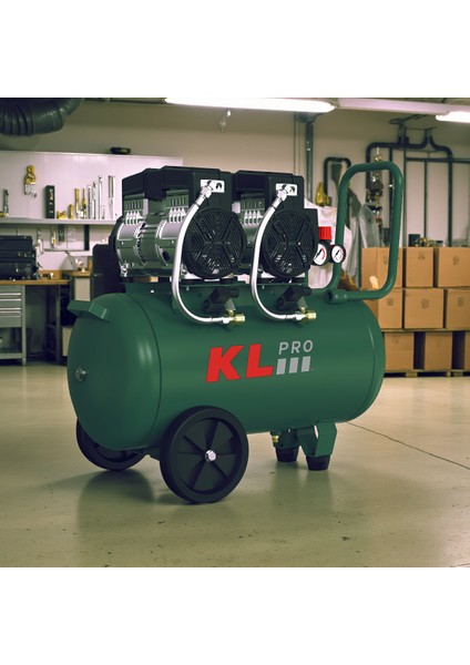 Klpro KLK50S2H 8 Bar 50 Litre 4hp Sessiz ve Yağsız Hava Kompresörü fiyatları