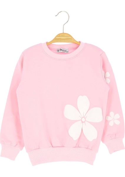 Çiçek Baskılı Iki Iplik Şardonlu Sweatshırt - Açık Pembe - 2 Yaş - ERL50684.0-AÇIK Pembe-2 Yaş Açık Pembe