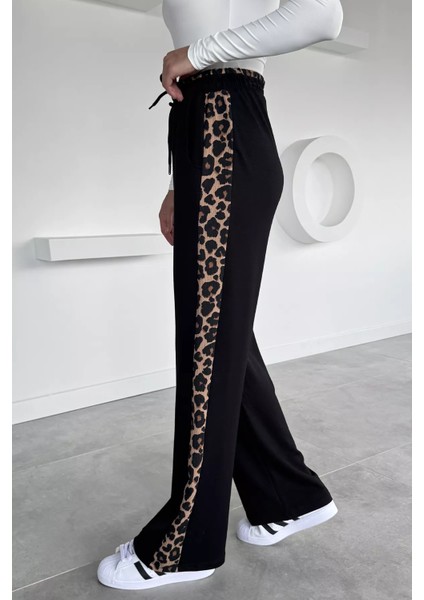 Kadın Leopar Detaylı Bel Lastikli Palazzo Pantolon P-00018469 fiyatları