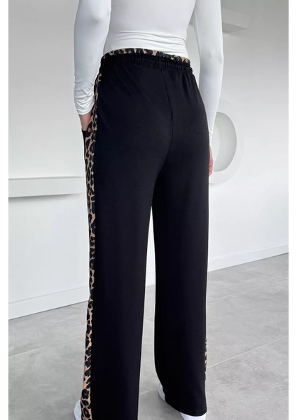Kadın Leopar Detaylı Bel Lastikli Palazzo Pantolon P-00018469 indirimleri