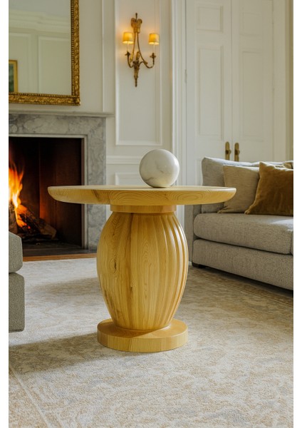 Verona Ahşap Orta Sehpa Naturel Renk Mantar Sehpa