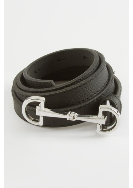 Msa-Shop Zincir Desenli Geçmeli Kemer 1,5 Cm-Siyah