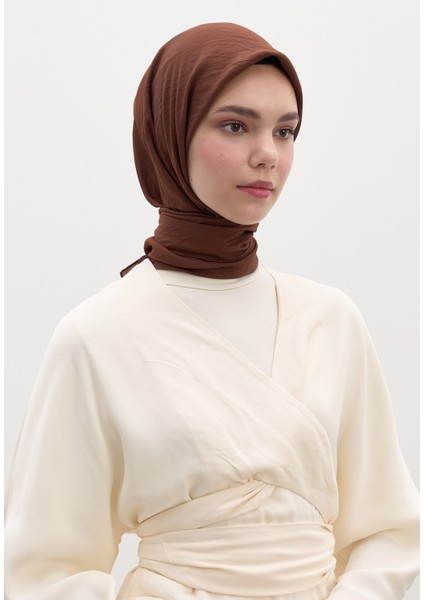 Pamuk Viskon Eşarp Kakao