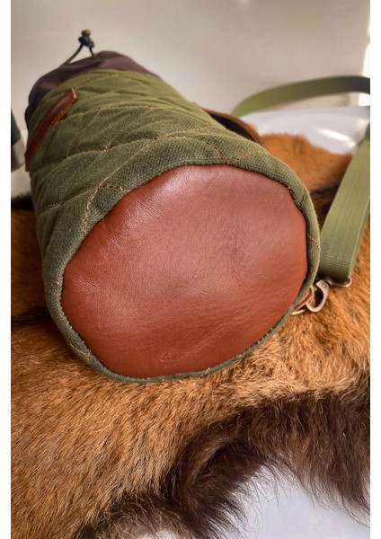 El Yapımı Hakiki Deri Kapitone Termos Kılıfı – 2 Litre'ye Kadar Termos Uyumlu, Kamp Aksesuarı 40X18 cm indirimleri