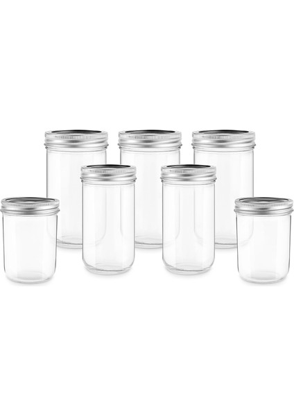 x Refika Boyunsuz Cam 7'li Kavanoz Seti