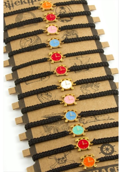 Msa-Shop Yonca Makrome Örgülü Bileklik-Renkli modelleri