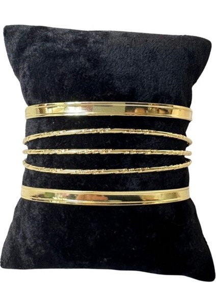 1182 Şerit Model Altın Renkli Bijuteri Bilezik