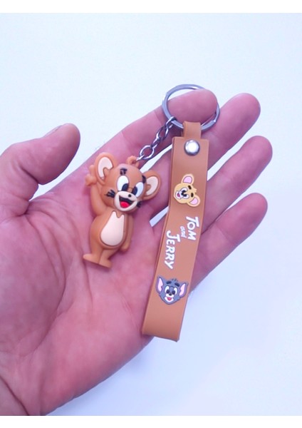 Anahtarlık Çanta Aksesuarı Tom&jerry Ikilisi 3D Silikon Anahtarlik fiyatları