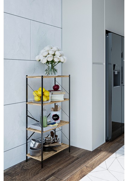 Metal Mutfak Rafı Malzeme Dolabı 4 Raflı Mikrodalga Fırın Rafı Çok Amaçlı Dolap Raf fiyatları