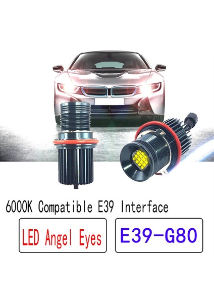 E39 G80 Far Ampulü 6000K LED Melek Gözleri Işıklar Bmw Için Canbus (Yurt Dışından) indirimleri