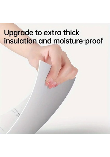 Beyaz Mermer Desenli Alüminyum Plastik Duvar Sticker (30X30)